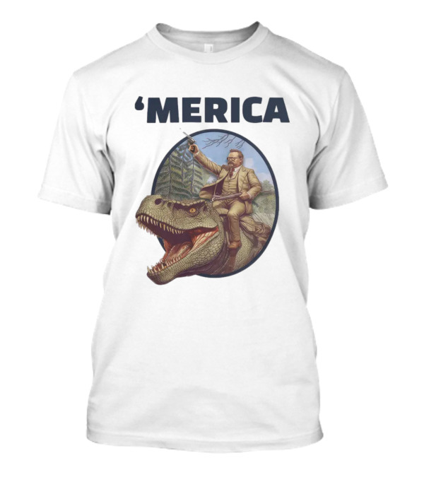 Macrodosing TR Dinosaur Teddy Roosevelt 'Merica T-Shirt