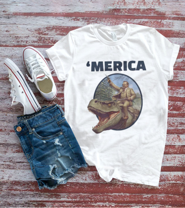 Macrodosing TR Dinosaur Teddy Roosevelt 'Merica T-Shirt