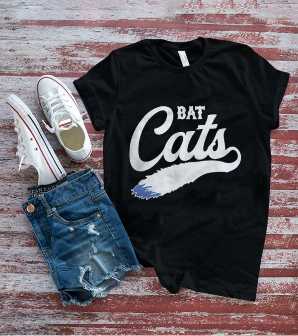 Bat Cats Logo With Feather Tail T-Shirt