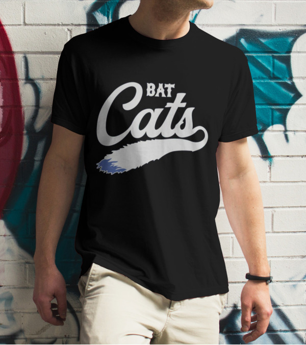 Bat Cats Logo With Feather Tail T-Shirt