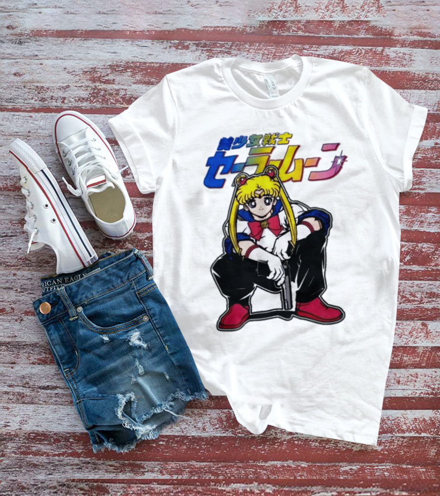 Bishoujo Senshi Sailor Moon With Gun T-Shirt