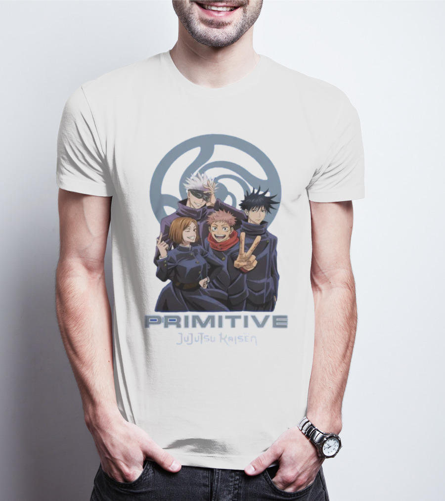 Primitive Jujutsu Kaisen Characters Group Pose T-Shirt