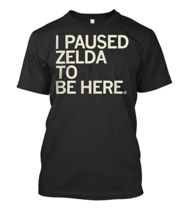 Raygun Clothing I Paused Zelda To Be Here Statement T-Shirt