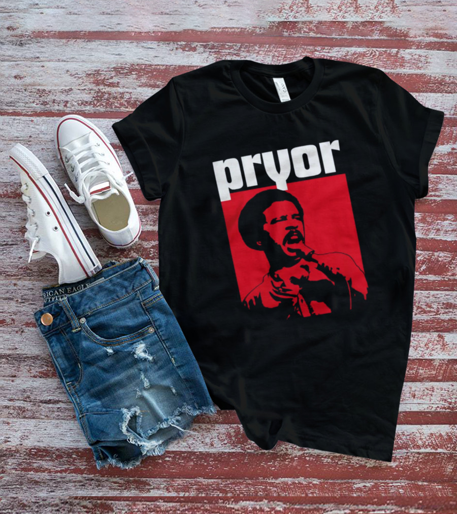 Pryor Richard Pryor Red Stencil Shop T-Shirt