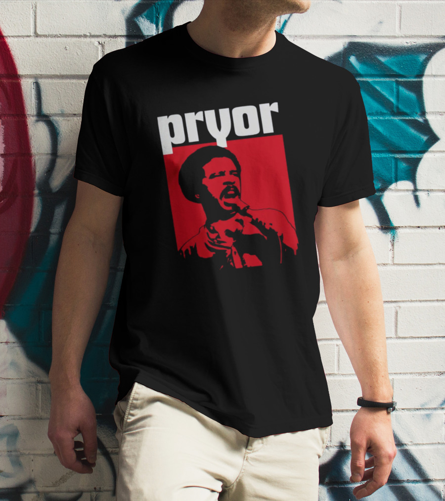 Pryor Richard Pryor Red Stencil Shop T-Shirt