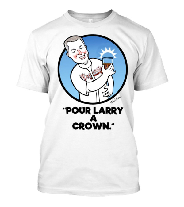 Chipper Jones Braves Pour Larry A Crown Baseball Caricature T-Shirt