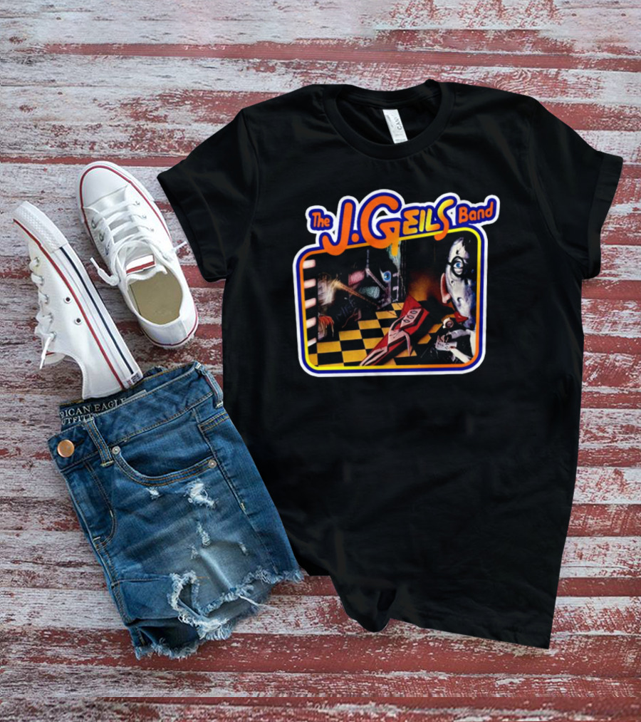 The J. Geils Band Surreal Checkerboard Room Cover T-Shirt