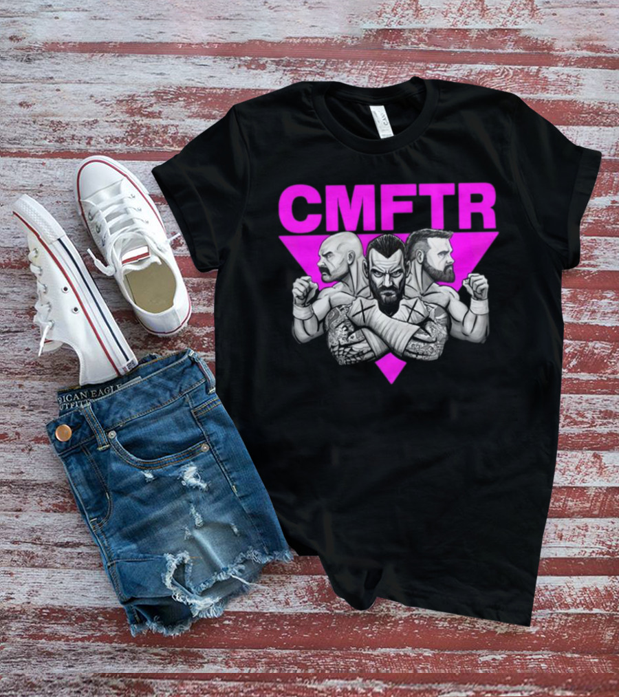 CMFTR Wrestling Trio Portrait By Hal Haney T-Shirt