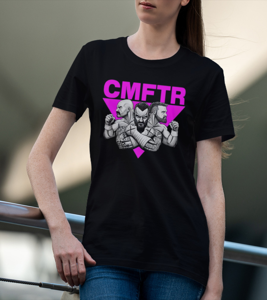 CMFTR Wrestling Trio Portrait By Hal Haney T-Shirt