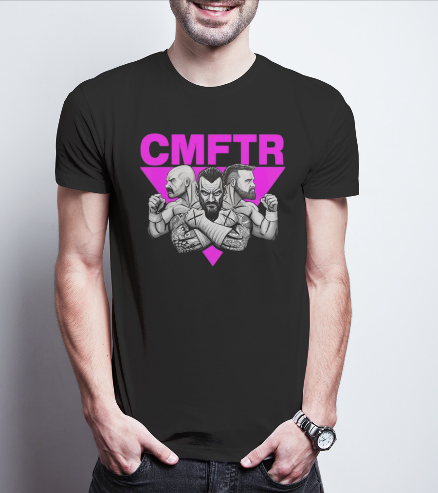CMFTR Wrestling Trio Portrait By Hal Haney T-Shirt
