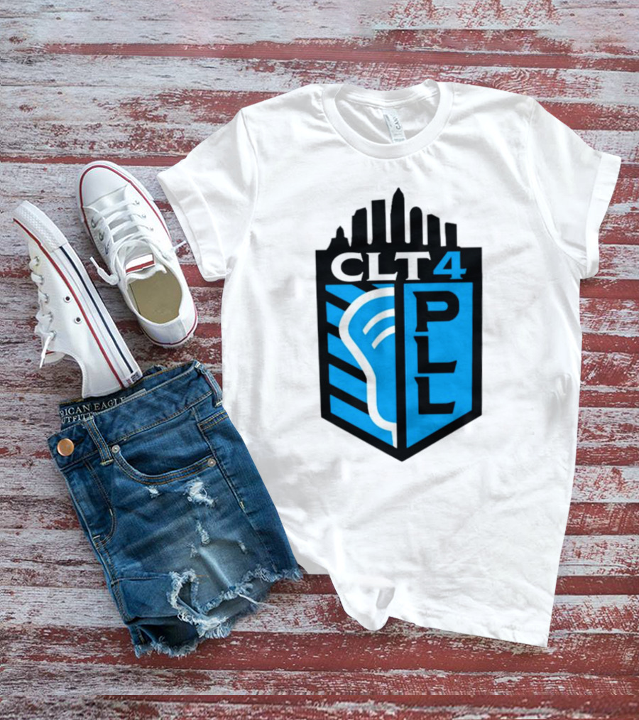 Premier Lacrosse League CLT 4 Logo PLL T-Shirt