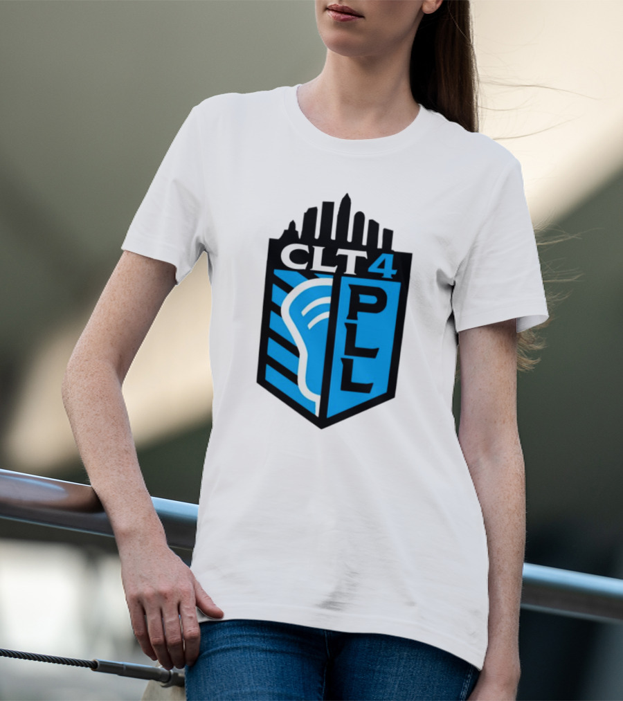 Premier Lacrosse League CLT 4 Logo PLL T-Shirt