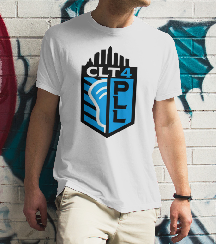 Premier Lacrosse League CLT 4 Logo PLL T-Shirt
