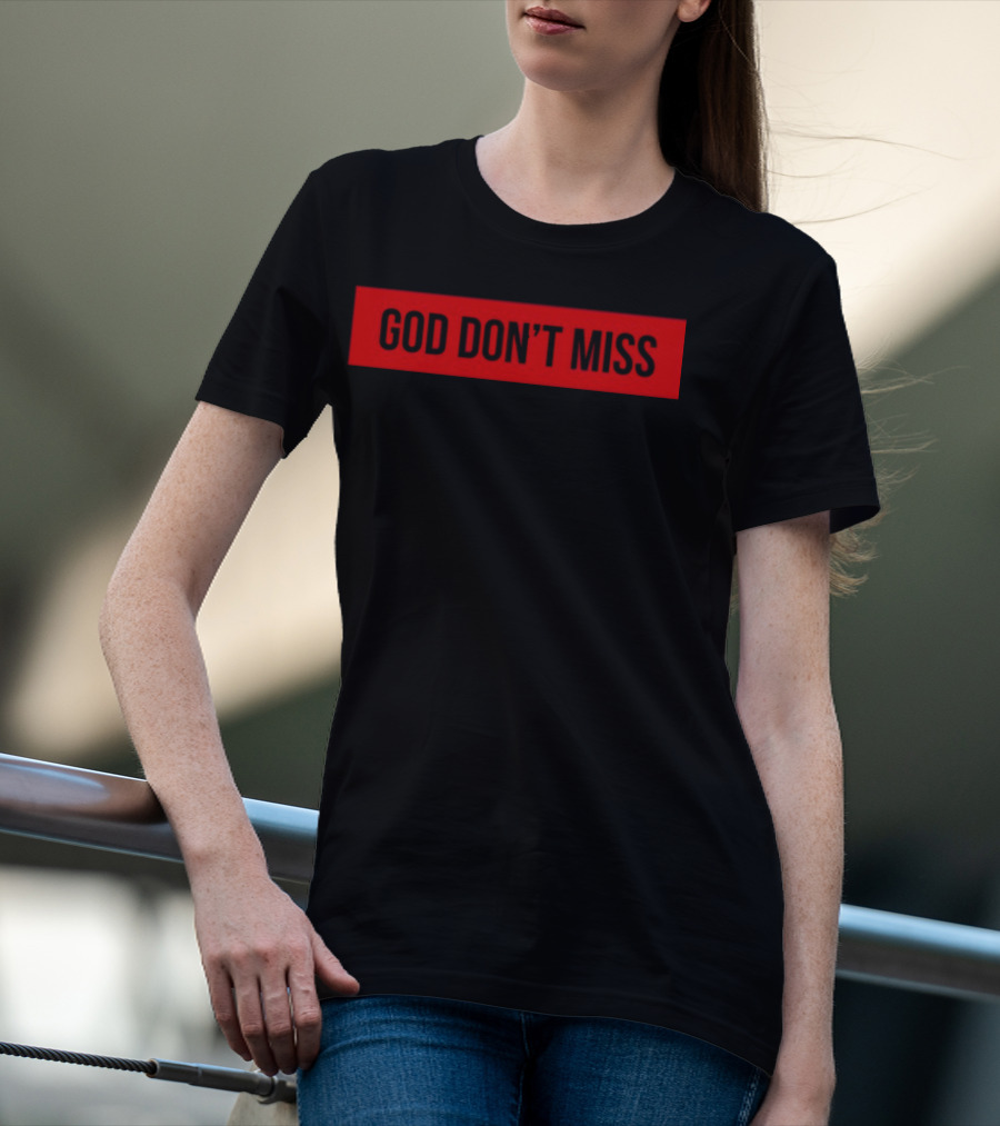 AtlantaDream God Don't Miss Red Block Text T-Shirt