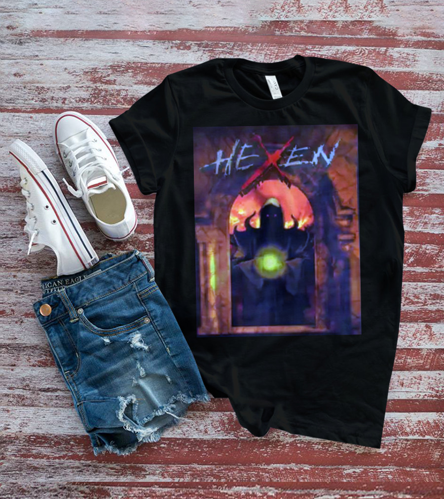Hexen Mysterious Hooded Figure With Glowing Orb T-Shirt