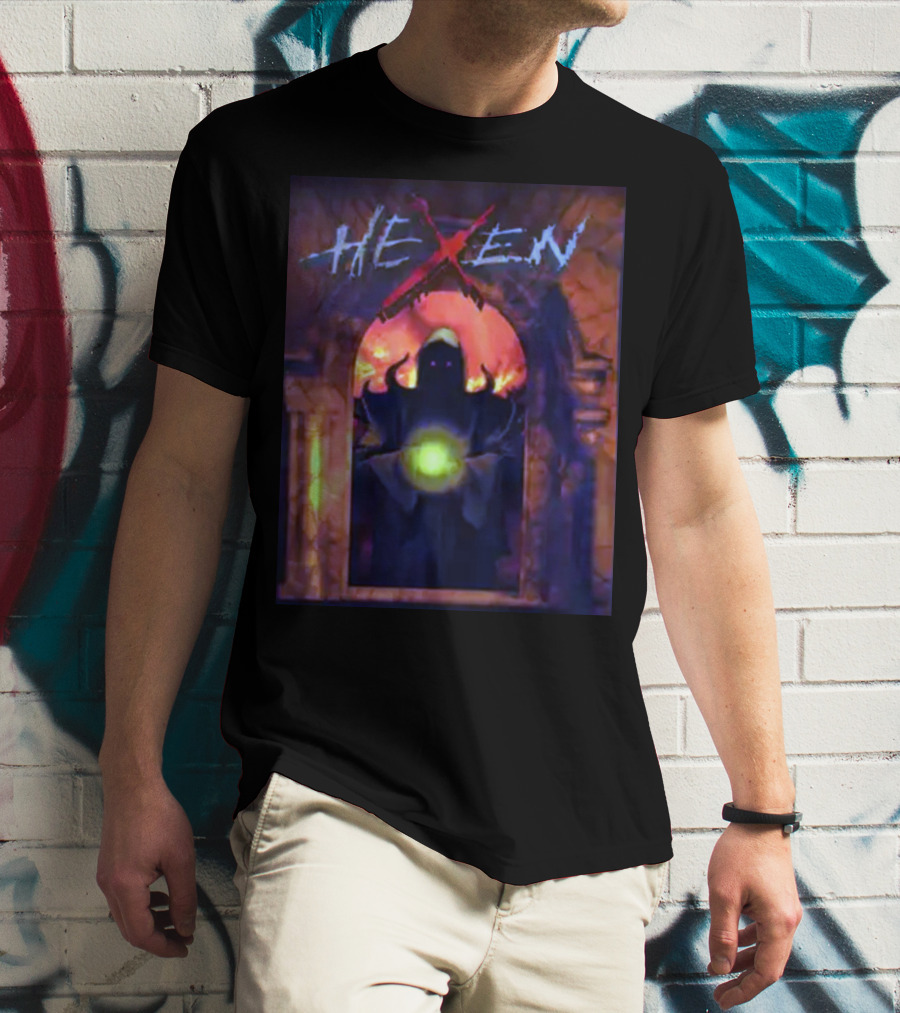 Hexen Mysterious Hooded Figure With Glowing Orb T-Shirt