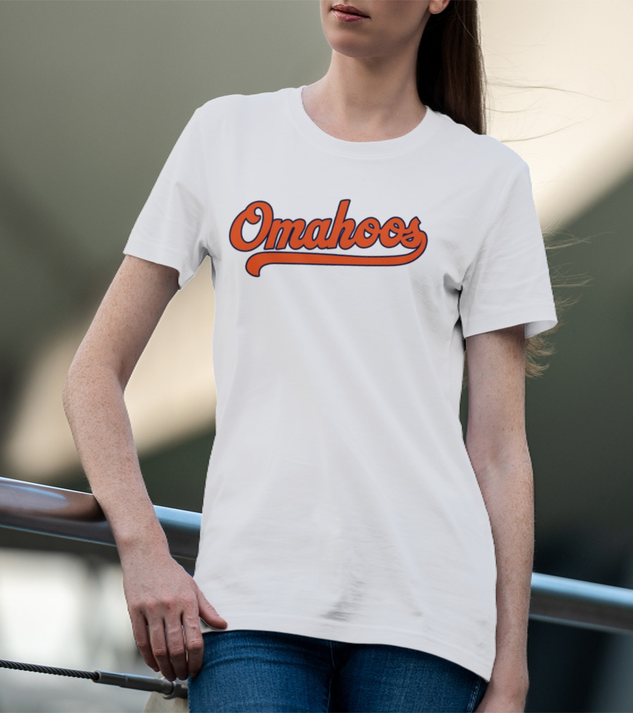 Omahoos Baseball Script T-Shirt