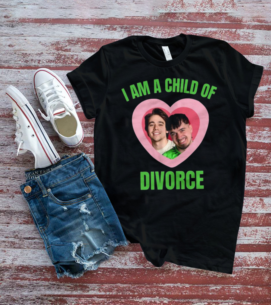I Am A Child Of Divorce Kaarija And Bojan Heart T-Shirt
