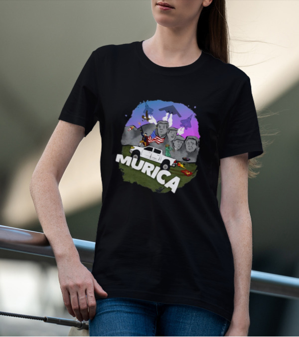 The Babylon Bee Murica Patriotic American Symbols And Landmarks T-Shirt