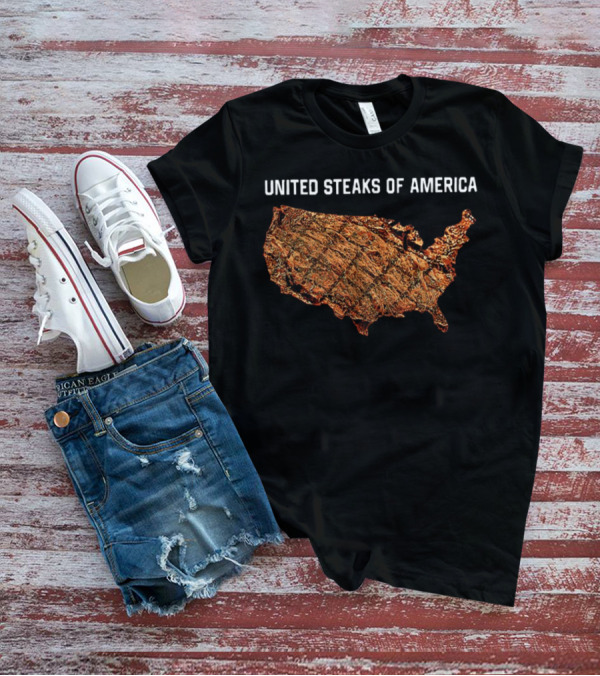 United Steaks Of America Beef Map USA T-Shirt