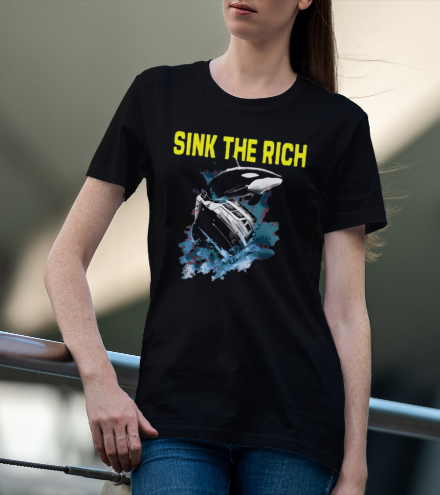Sink The Rich Killer Whale Yacht Destruction T-Shirt