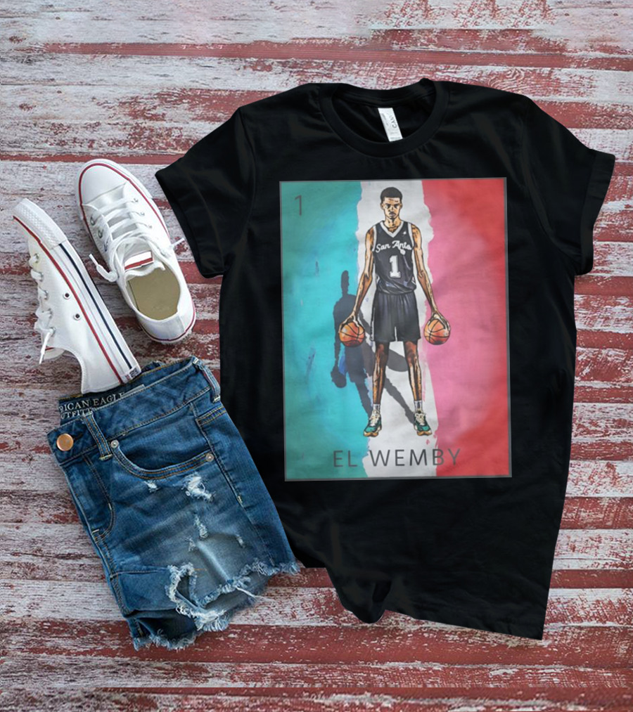 El Wemby San Antonio Number 1 Basketball Player T-Shirt