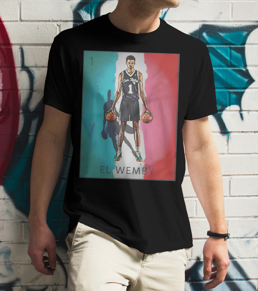 El Wemby San Antonio Number 1 Basketball Player T-Shirt