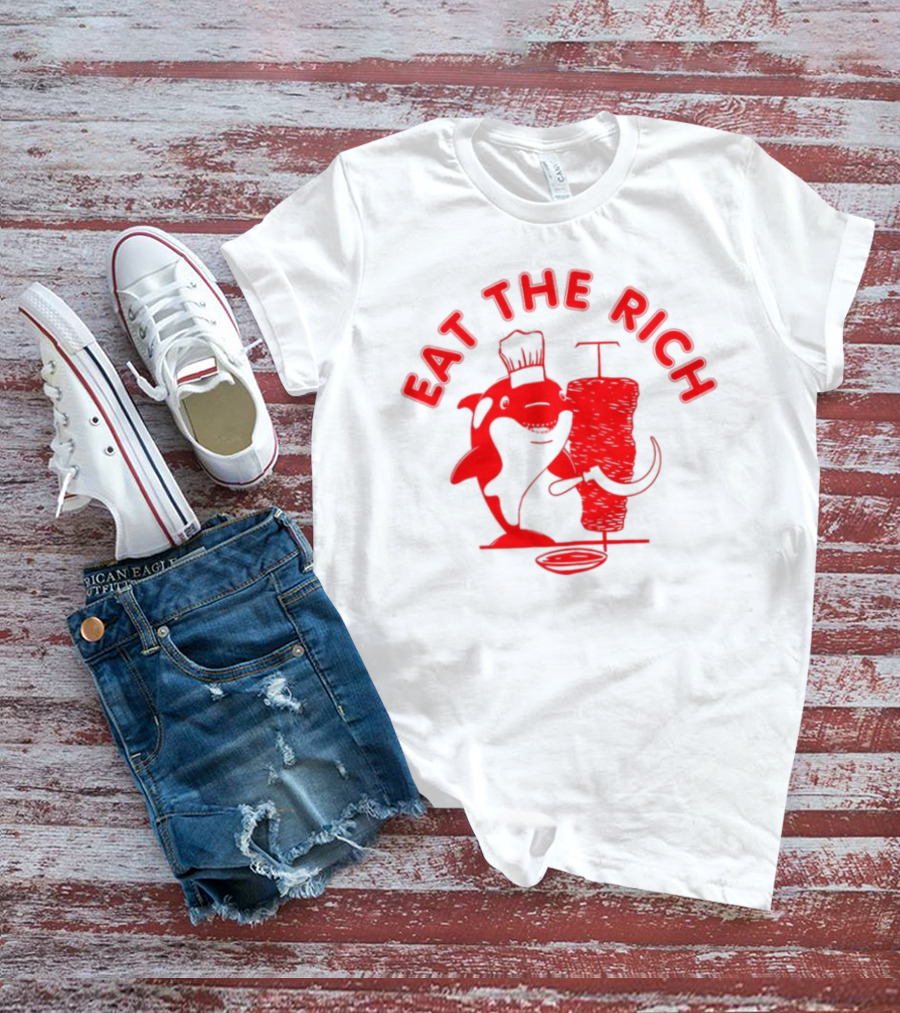 Ballena Gladis Eat The Rich Chef Orca With Meat Spit T-Shirt