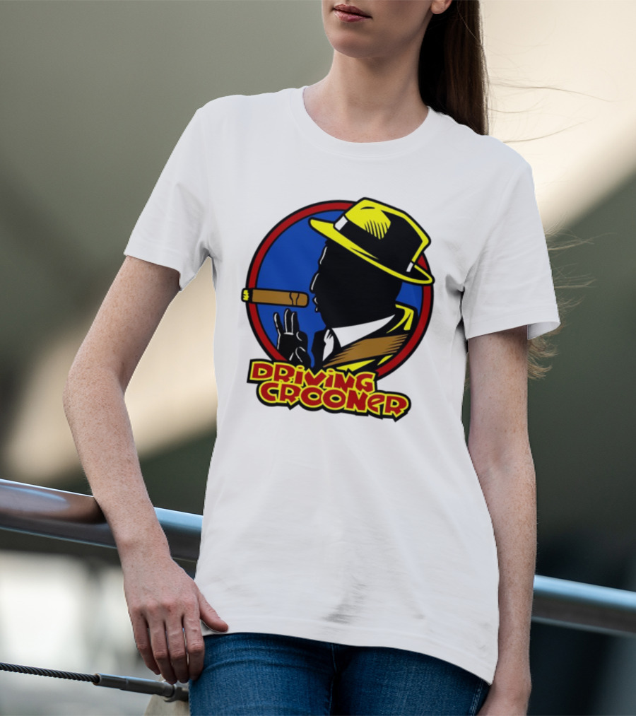 Driving Grooner Fedora Silhouette Cigar T-Shirt