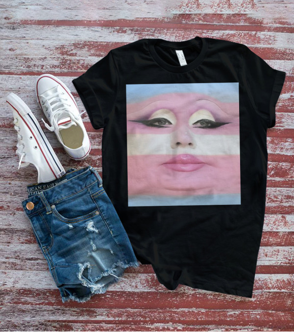 Juno Birch Transgender Flag Face T-Shirt