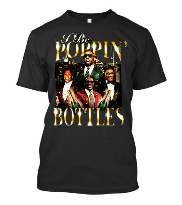 Notsafeforwear Shop I Be Poppin Bottles City Lights T-Shirt