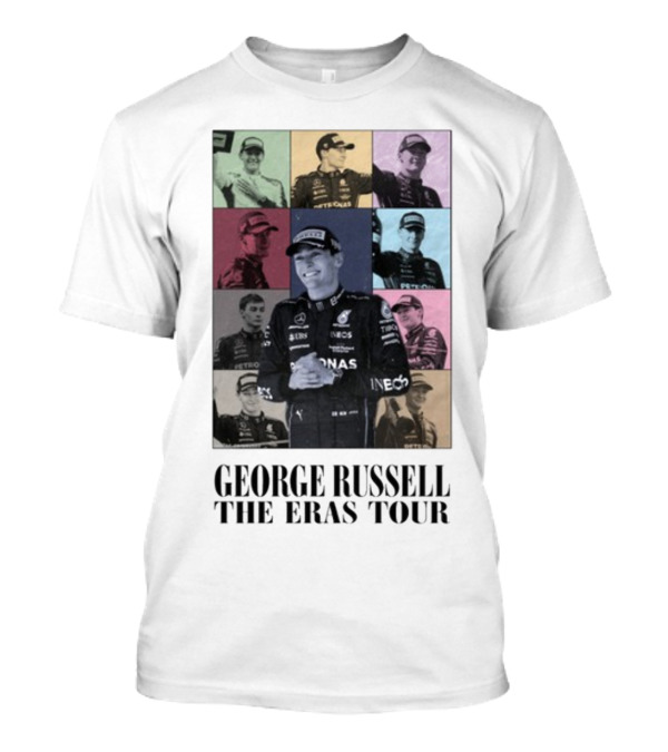 George Russell The Eras Tour Multicolor Portrait Grid T-Shirt