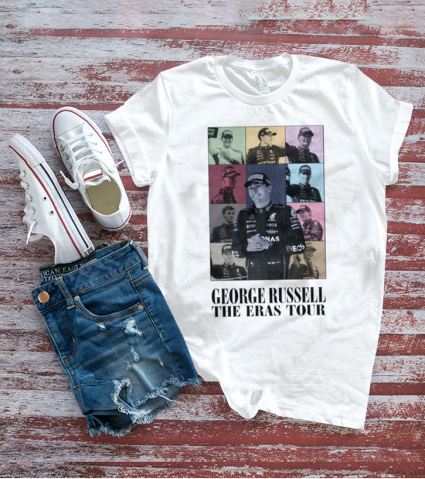 George Russell The Eras Tour Multicolor Portrait Grid T-Shirt