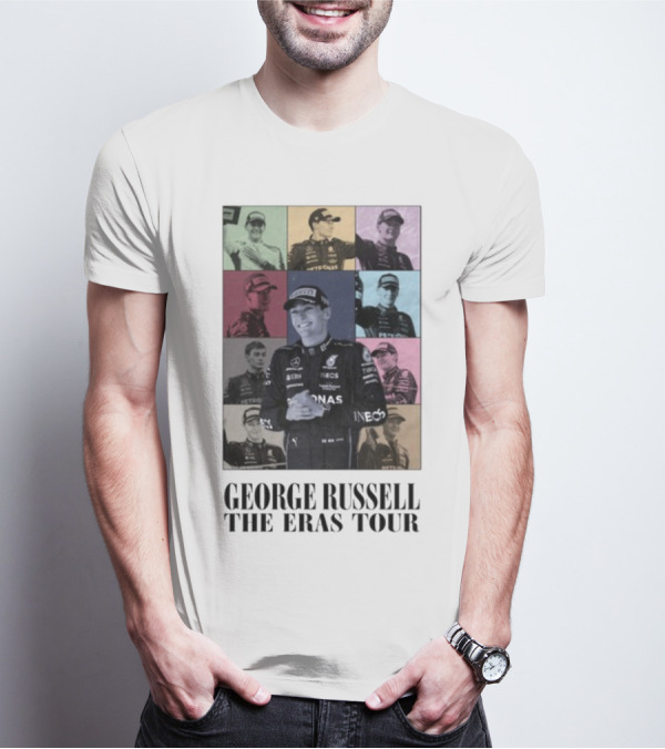 George Russell The Eras Tour Multicolor Portrait Grid T-Shirt