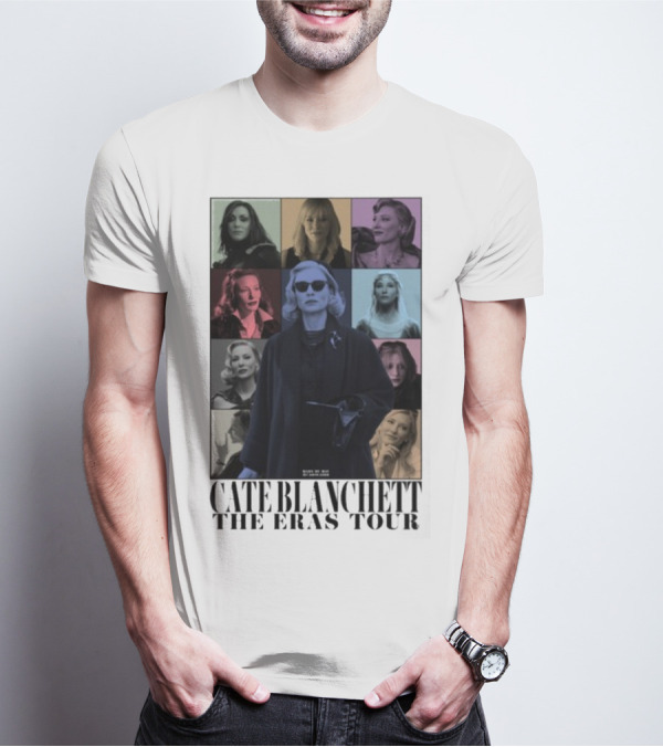 Cate Blanchett The Eras Tour Multicolor Portrait Montage T-Shirt