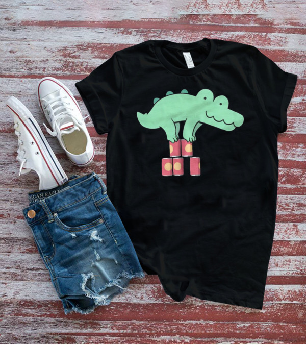 Deadlycomics Orlando Alligator Balancing On Cans T-Shirt