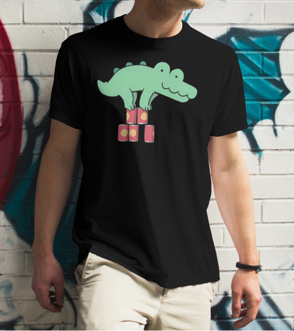 Deadlycomics Orlando Alligator Balancing On Cans T-Shirt