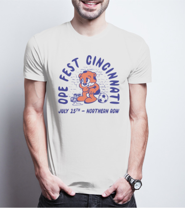 Ope Fest Cincinnati July 15th Northern Row Soccer Bear T-Shirt