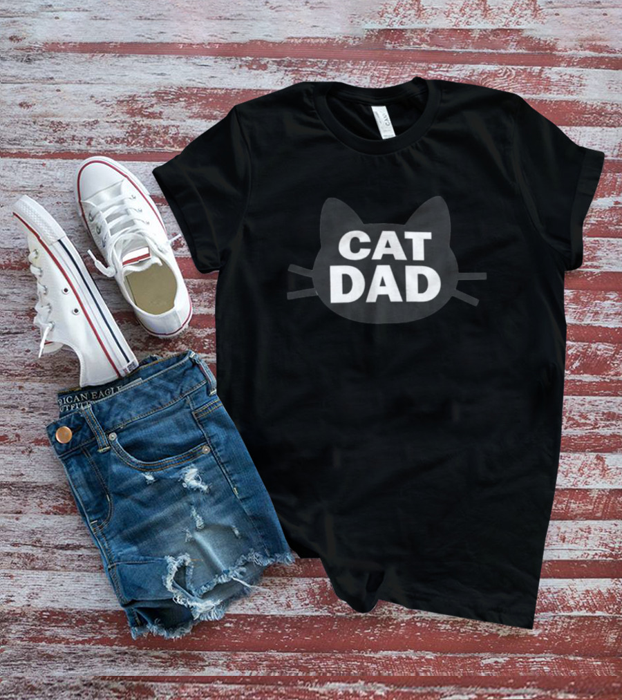 Cat Dad Cale Cat Head T-Shirt
