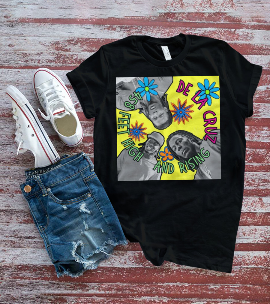 De La Cruz 458 Feet High And Rising Psychedelic Baseball Legend T-Shirt
