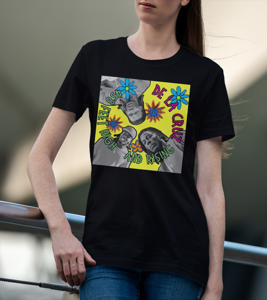 De La Cruz 458 Feet High And Rising Psychedelic Baseball Legend T-Shirt