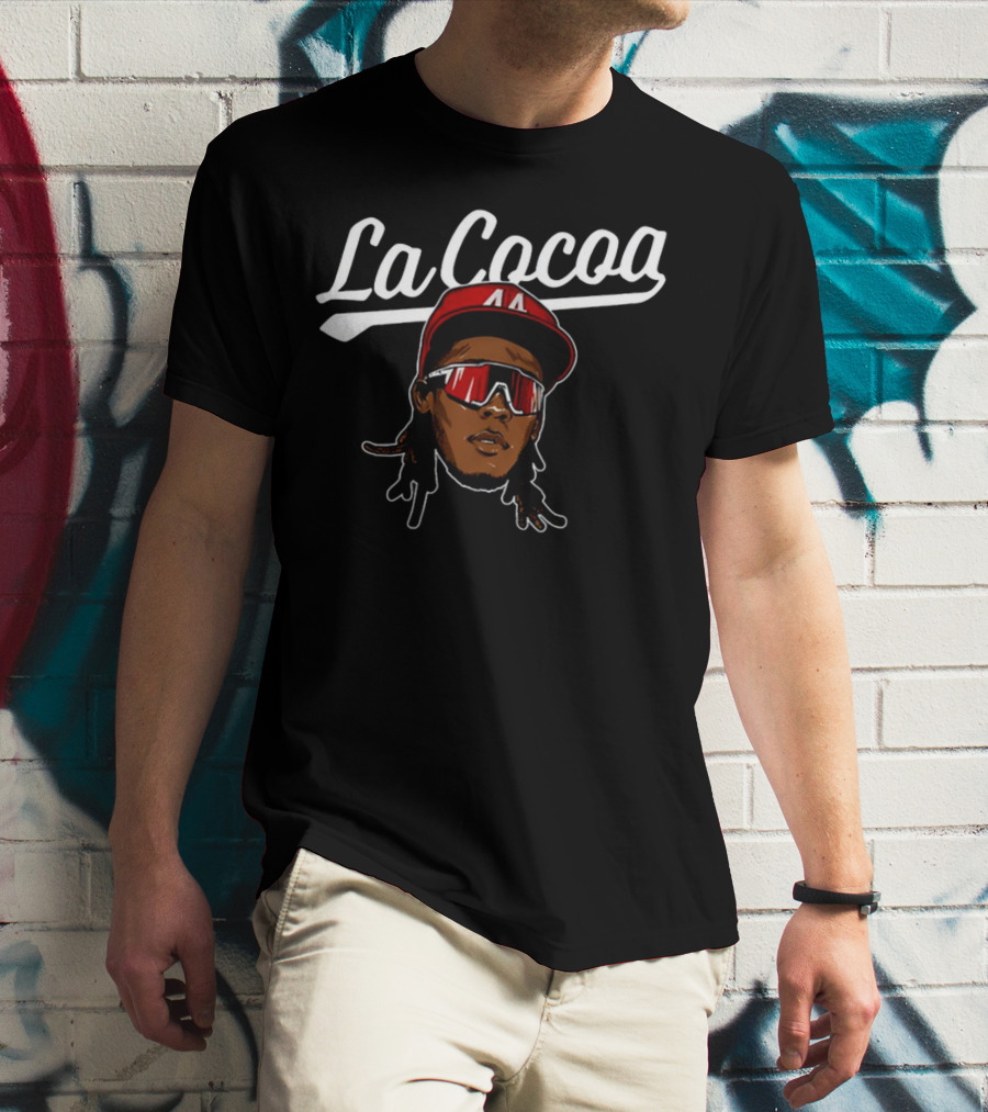 Elly De La Cruz La Cocoa Red Hat Sunglasses Baseball T-Shirt