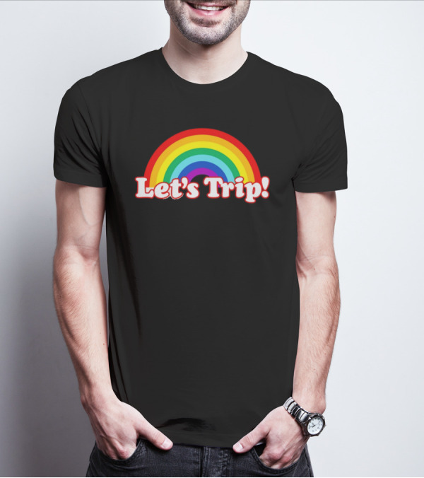 Let's Trip Rainbow Retro Colorful T-Shirt