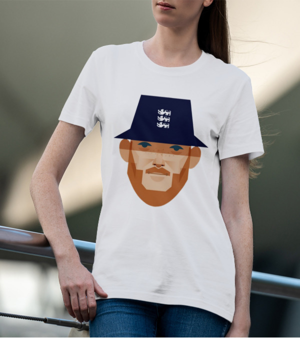 Stanley Chow Ben Stokes England Cricket Hat Three Lions T-Shirt