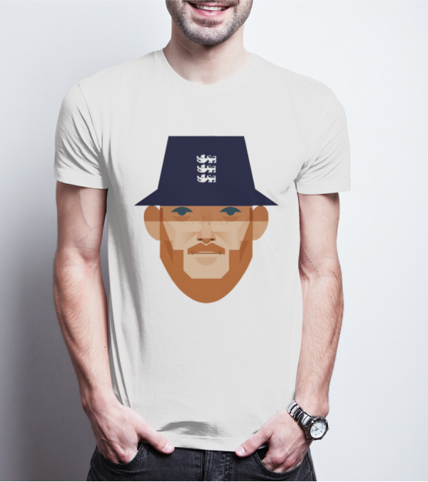 Stanley Chow Ben Stokes England Cricket Hat Three Lions T-Shirt