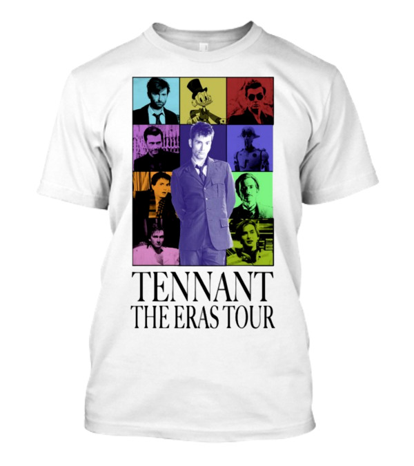 Tennant The Eras Tour Colorful Iconic Characters Collage T-Shirt