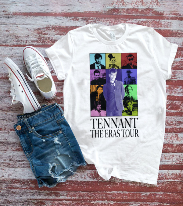 Tennant The Eras Tour Colorful Iconic Characters Collage T-Shirt