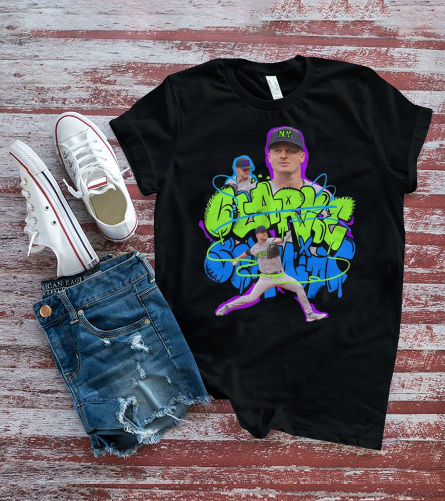Clarke Schmidt NY Street Graffiti Pitcher T-Shirt