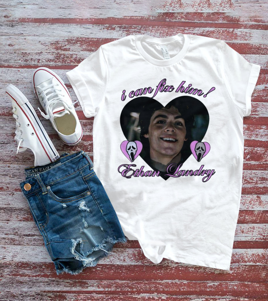 I Can Fix Him Ethan Landry Heart Scream Mask T-Shirt
