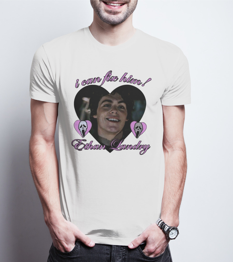 I Can Fix Him Ethan Landry Heart Scream Mask T-Shirt